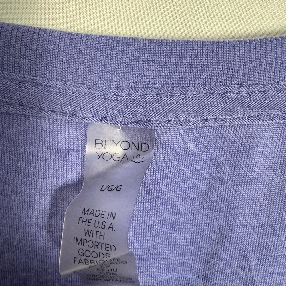 Beyond Yoga Soft Blue Muscle Sleeveless Tank Sz L - Picture 2 of 5